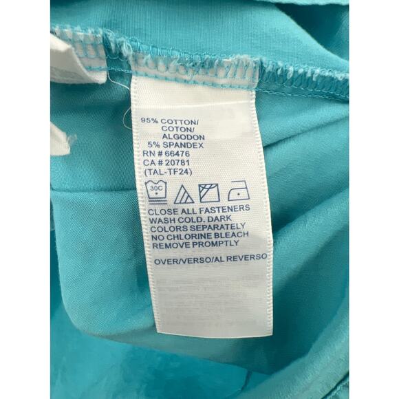 Tommy Hilfiger SZ 6 VINTAGE Y2K Blue Stretch Sleeveless Button Up Top Blouse - Picture 6 of 8